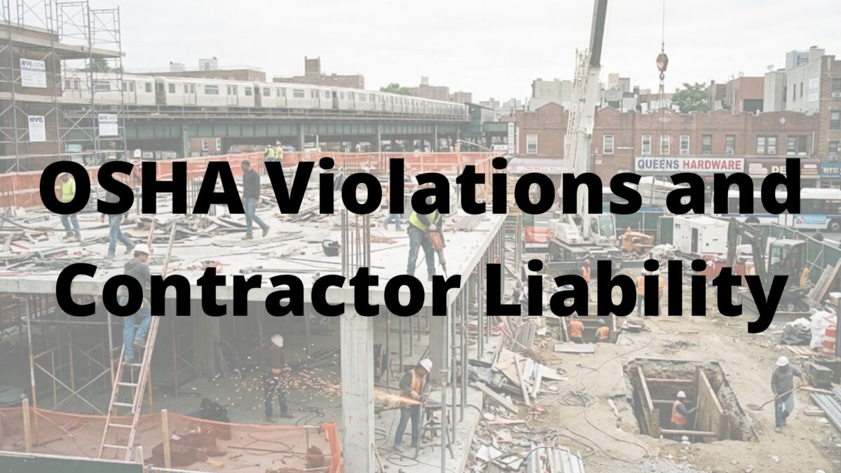 OSHA Violations and Contractor Liability